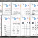 Clothesline baby shower games package,Kids baby shower games package,9 Games,INSTANT DOWNLOAD-341