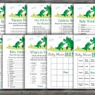 Alligator baby shower games package,Jungle baby shower games package,9 Games,INSTANT DOWNLOAD-345