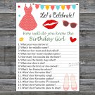 Dress lips How well do you know the birthday girl,Adult Birthday Game,INSTANT DOWNLOAD-18