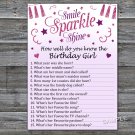 Pink glitter How well do you know the birthday girl,Adult Birthday Game,INSTANT DOWNLOAD-22