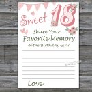 18th Birthday Favorite Memory of the Birthday Girl,Adult Birthday Game,INSTANT DOWNLOAD--7