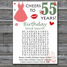 55th birthday games,birthday word search game,Adult Birthday Game,INSTANT DOWNLOAD--13