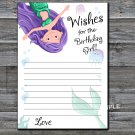 Mermaid Wishes for the birthday girl,Wishes Party Game,Adult Birthday Game,INSTANT DOWNLOAD-12