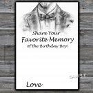 Bow Tie Favorite Memory of the Birthday Boy,Adult Birthday Game,INSTANT DOWNLOAD--46