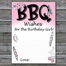BBQ Wishes for the birthday girl,Adult Birthday Game,INSTANT DOWNLOAD--44