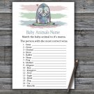 Penguin Baby Animals Name Game,Penguin Baby shower games,Winter baby shower,INSTANT DOWNLOAD--384