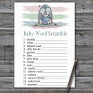 Penguin Baby Word Scramble Game,Penguin Baby shower games,Winter baby shower,INSTANT DOWNLOAD--384