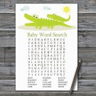 Alligator Baby Shower Word Search Game,Alligator Baby shower games,INSTANT DOWNLOAD--373