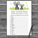 Mouse Baby Animals Name Game,Mouse Baby shower games,INSTANT DOWNLOAD--344