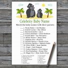 Gorilla Celebrity Baby Name Game,Gorilla Baby shower games,INSTANT DOWNLOAD--343