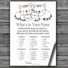 Kittens What's In Your Purse Game,Kittens Baby shower games,INSTANT DOWNLOAD--340