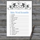 French Bulldog Baby Word Scramble Game,French Bulldog Baby shower games,INSTANT DOWNLOAD--339