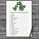 Dinosaur Baby Word Scramble Game,T-rex Baby shower games,INSTANT DOWNLOAD--327