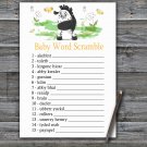 Zebra Baby Word Scramble Game,Zebra Baby shower games,INSTANT DOWNLOAD--323