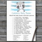 Raccoon Celebrity Baby Name Game,Raccoon Baby shower games,INSTANT DOWNLOAD--320