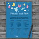 Baby toys What's In Your Purse Game,Baby toys Baby shower games,INSTANT DOWNLOAD--317
