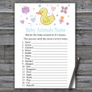 Rubber duck Baby Animals Name Game,Rubber duck Baby shower games,INSTANT DOWNLOAD--315