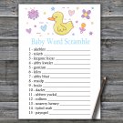 Rubber duck Baby Word Scramble Game,Rubber duck Baby shower games,INSTANT DOWNLOAD--315