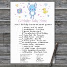 Blue rabbit Celebrity Baby Name Game,Blue rabbit Baby shower games,INSTANT DOWNLOAD--314