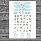 Polar bear Baby Shower Word Search Game,Polar bear Baby shower games,INSTANT DOWNLOAD--312