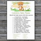 Cute Tiger Celebrity Baby Name Game,Cute Tiger Baby shower games,INSTANT DOWNLOAD--311