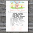 Cute rabbit Celebrity Baby Name Game,Cute rabbit Baby shower games,INSTANT DOWNLOAD--310