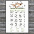 Cute Lambs Baby Shower Word Search Game,Cute Lambs Baby shower games,INSTANT DOWNLOAD--307