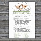 Cute Lambs Celebrity Baby Name Game,Cute Lambs Baby shower games,INSTANT DOWNLOAD--307
