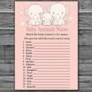 Elephant Baby Animals Name Game,Elephant Baby shower games,INSTANT DOWNLOAD--306