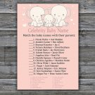 Elephant Celebrity Baby Name Game,Elephant Baby shower games,INSTANT DOWNLOAD--306