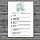 Blue Hippo Baby Word Scramble Game,Blue Hippo Baby shower games,INSTANT DOWNLOAD--304