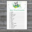 Cute panda Baby Word Scramble Game,Cute panda Baby shower games,INSTANT DOWNLOAD--301