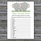 Elephants Baby Animals Name Game,Elephants Baby shower games,INSTANT DOWNLOAD--300