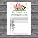 Cow Baby Animals Name Game,Cow Baby shower games,INSTANT DOWNLOAD--296