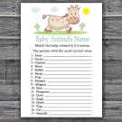 Giraffe Baby Animals Name Game,Giraffe Baby shower games,INSTANT DOWNLOAD--288