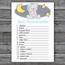 Teddy bear Baby Word Scramble Game,Teddy bear Baby shower games,INSTANT DOWNLOAD--286