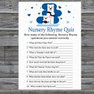 Polar bear Nursery Rhyme Quiz Game,Polar bear Baby shower games,INSTANT DOWNLOAD--280