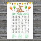 Cute fawn Baby Shower Word Search Game,Fawn Baby shower games,INSTANT DOWNLOAD--278