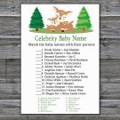 Cute Deer Celebrity Baby Name Game,Deer Baby shower games,INSTANT DOWNLOAD--277