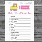 Toy Train Baby Word Scramble Game,Toy Train Baby shower games,INSTANT DOWNLOAD--225