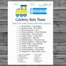 Toy Train Celebrity Baby Name Game,Toy Train Baby shower games,INSTANT DOWNLOAD--224