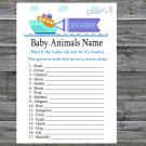 Toy Ship Baby Animals Name Game,Toy Ship Baby shower games,INSTANT DOWNLOAD--223