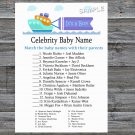 Toy Ship Celebrity Baby Name Game,Toy Ship Baby shower games,INSTANT DOWNLOAD--223