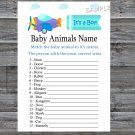 Toy Aircraft Baby Animals Name Game,Toy Aircraft Baby shower games,INSTANT DOWNLOAD--222