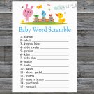 Rabbit Baby word scramble game,Pink Rabbit Baby shower games,INSTANT DOWNLOAD--216