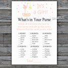 Stork nest What's in your purse game,Stork nest Baby shower games,INSTANT DOWNLOAD--211