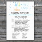 Stork nest Celebrity Baby Name Game,Stork nest Baby shower games,INSTANT DOWNLOAD--210