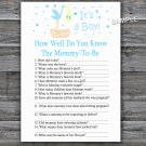 Stork nest How well do you know baby shower game,Stork nest Baby shower games,INSTANT DOWNLOAD--210