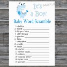 Blue Dinosaur Baby word scramble game,Blue Dinosaur Baby shower games,INSTANT DOWNLOAD--207