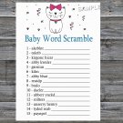 Cat Baby word scramble game,Cat or Kitten Baby shower games,INSTANT DOWNLOAD--206